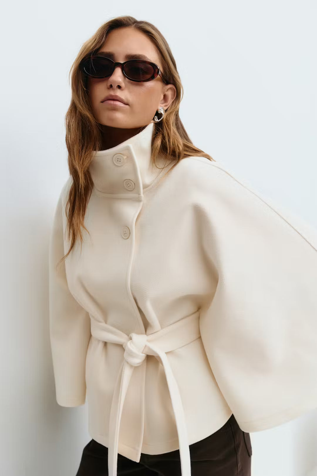 Emilia Belted Coat Cape