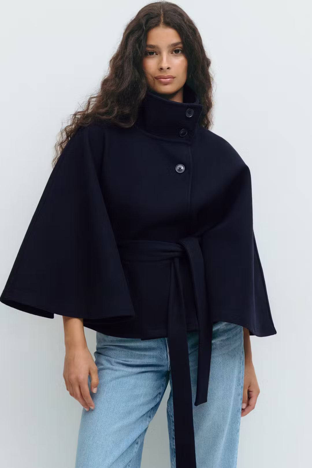 Emilia Belted Coat Cape