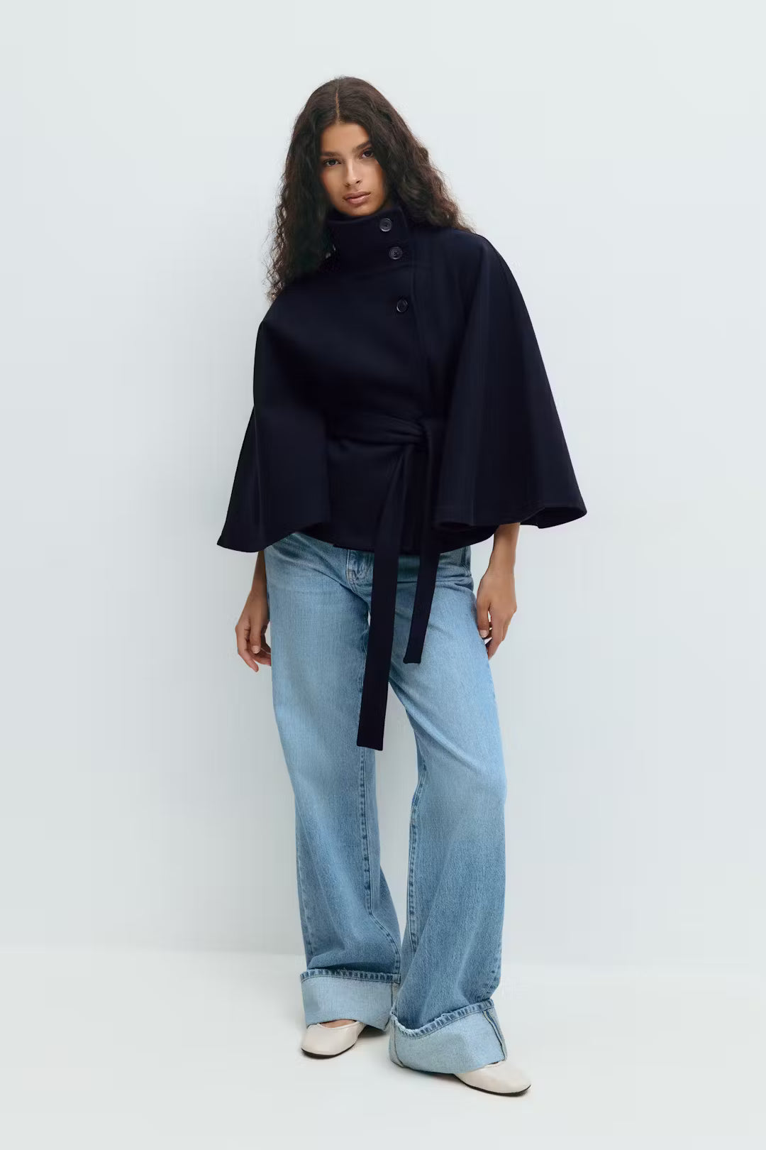 Emilia Belted Coat Cape