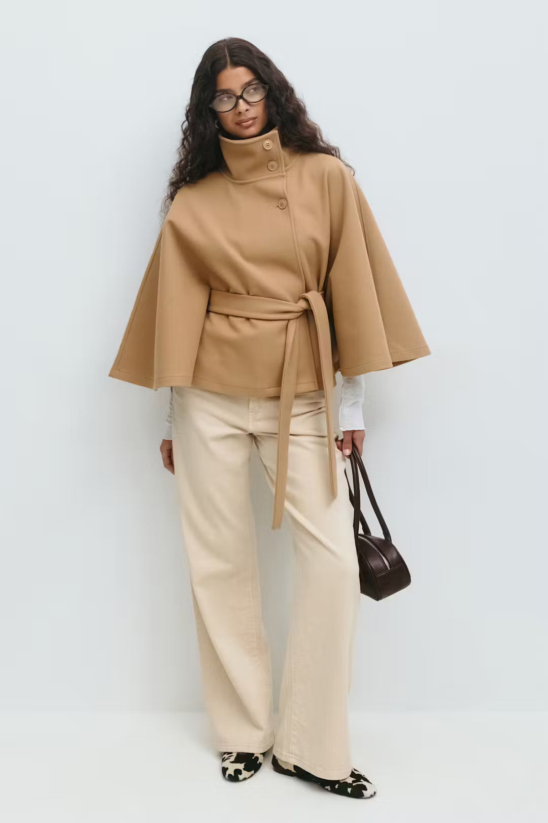 Emilia Belted Coat Cape