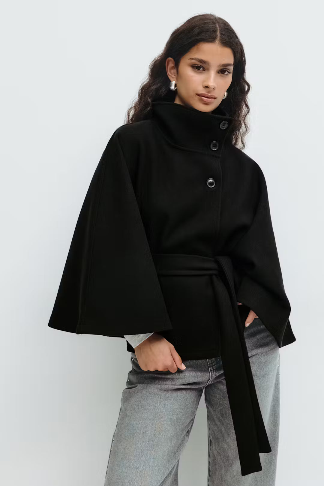 Emilia Belted Coat Cape