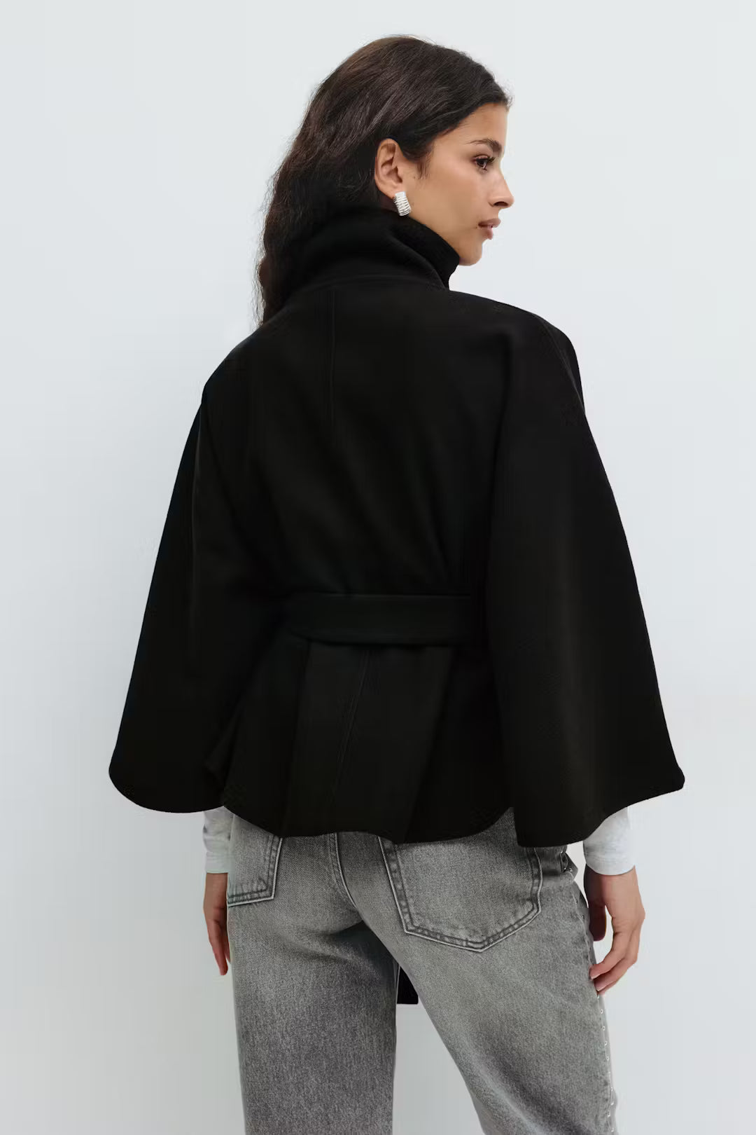 Emilia Belted Coat Cape