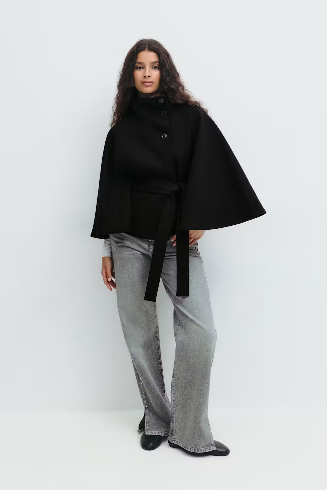 Emilia Belted Coat Cape