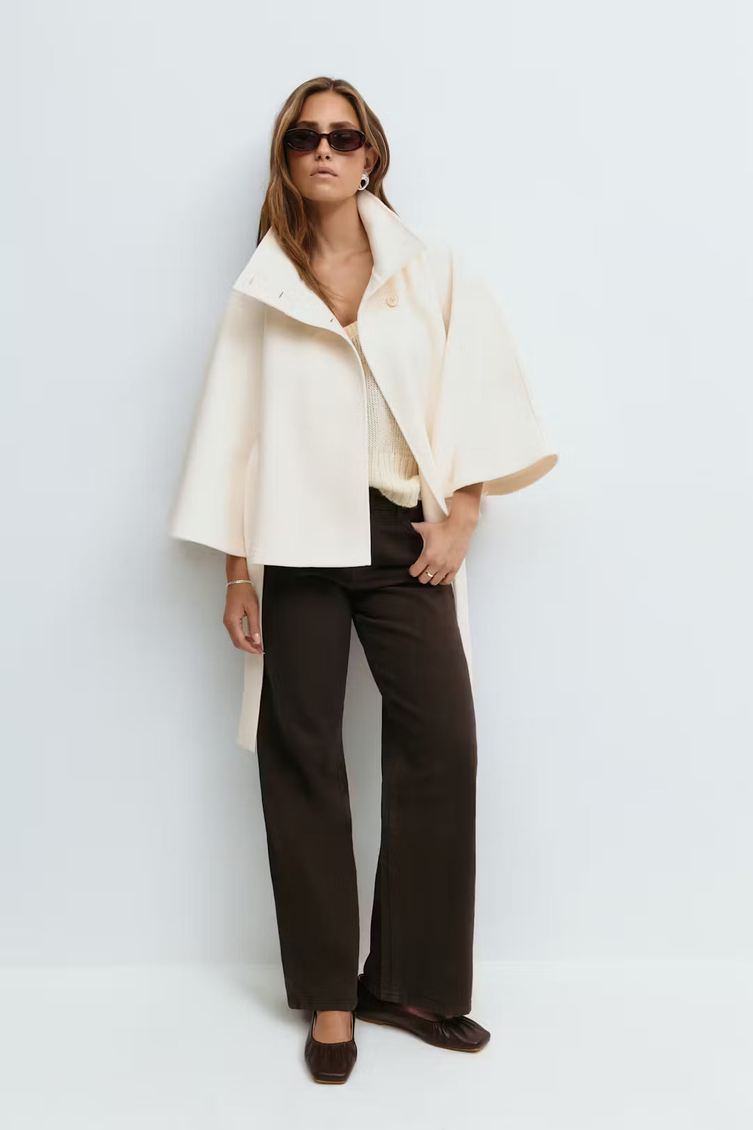 Emilia Belted Coat Cape