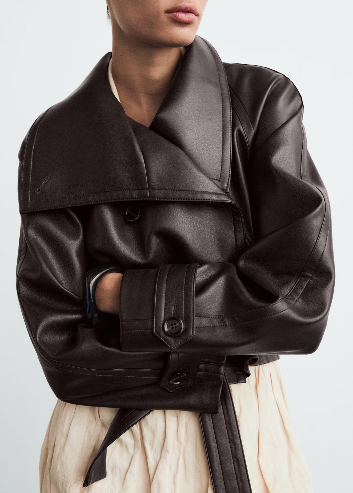 Aris Belted Leather Jacket