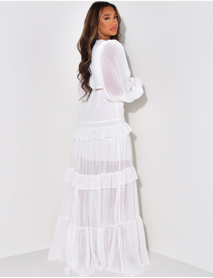 Seraphina Lace Ruffle Maxi