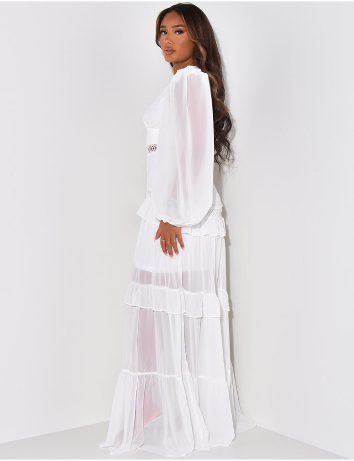 Seraphina Lace Ruffle Maxi