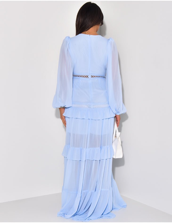 Seraphina Lace Ruffle Maxi