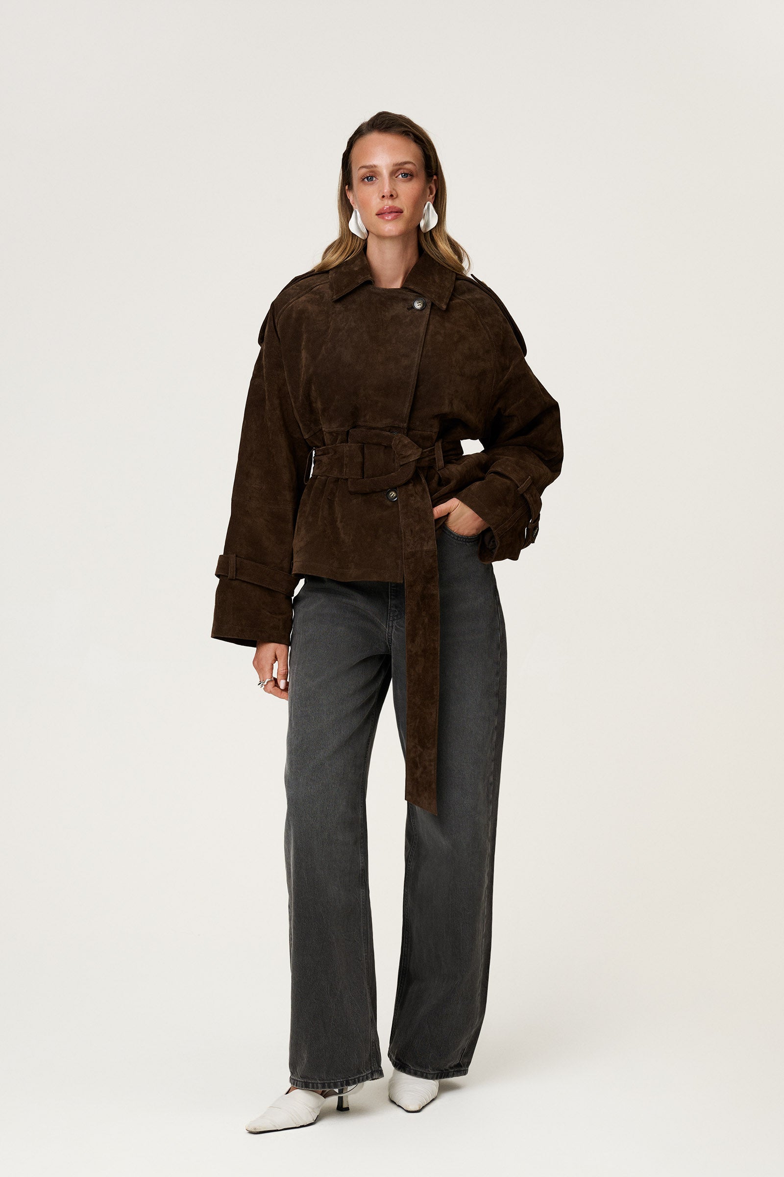 Soho Belted Suede Coat