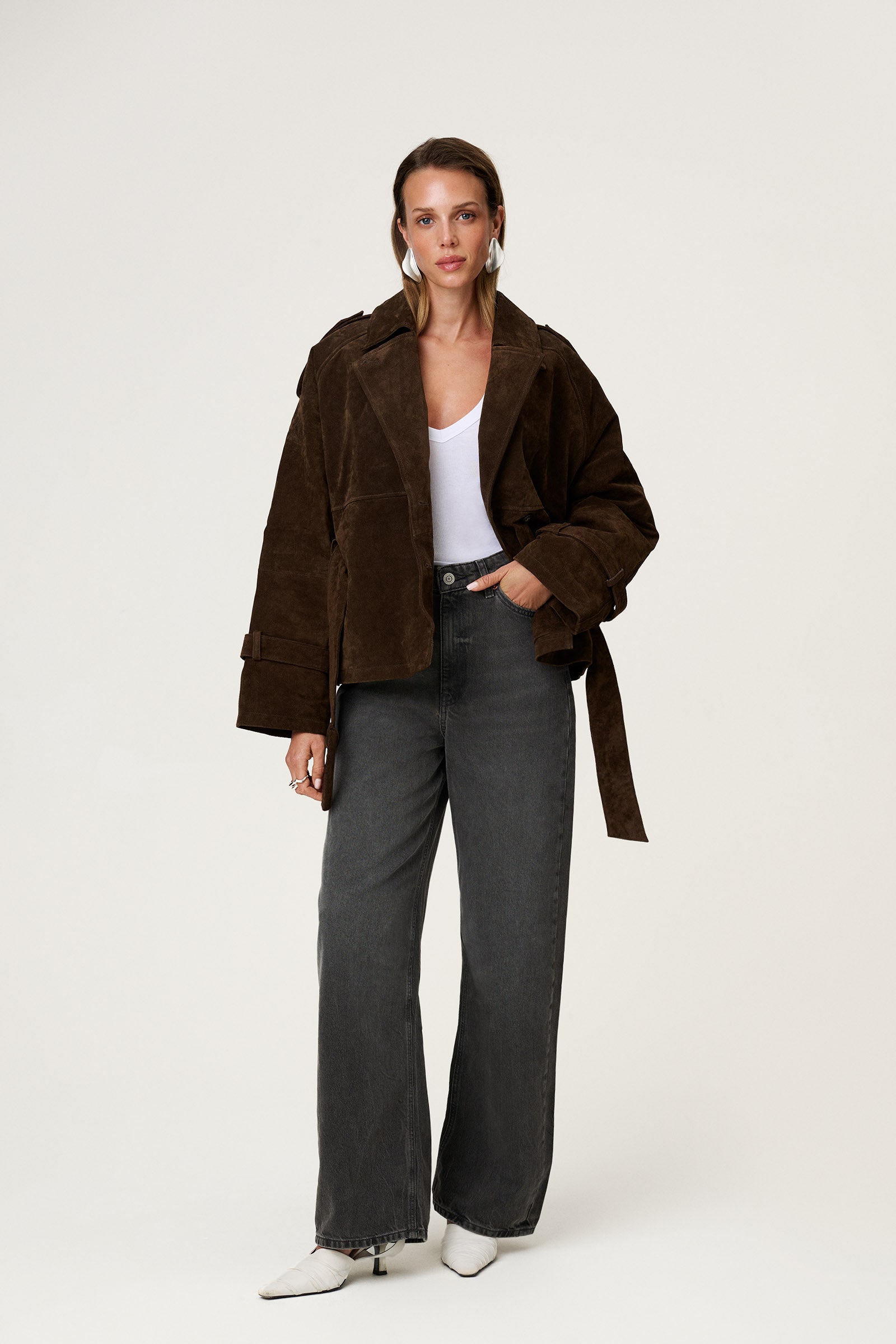 Soho Belted Suede Coat