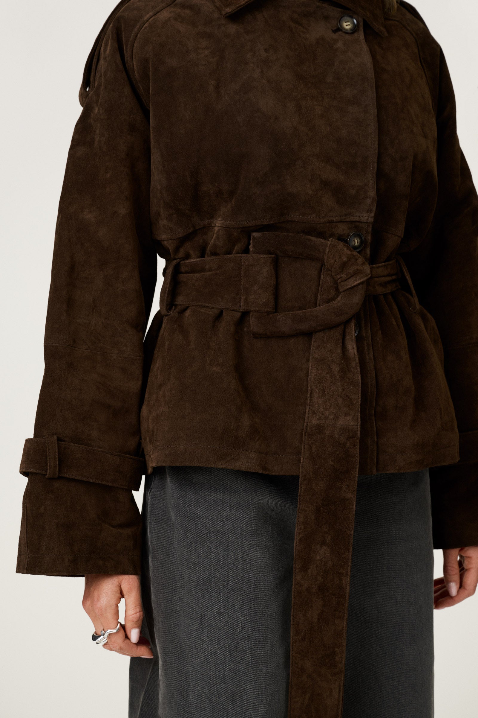 Soho Belted Suede Coat